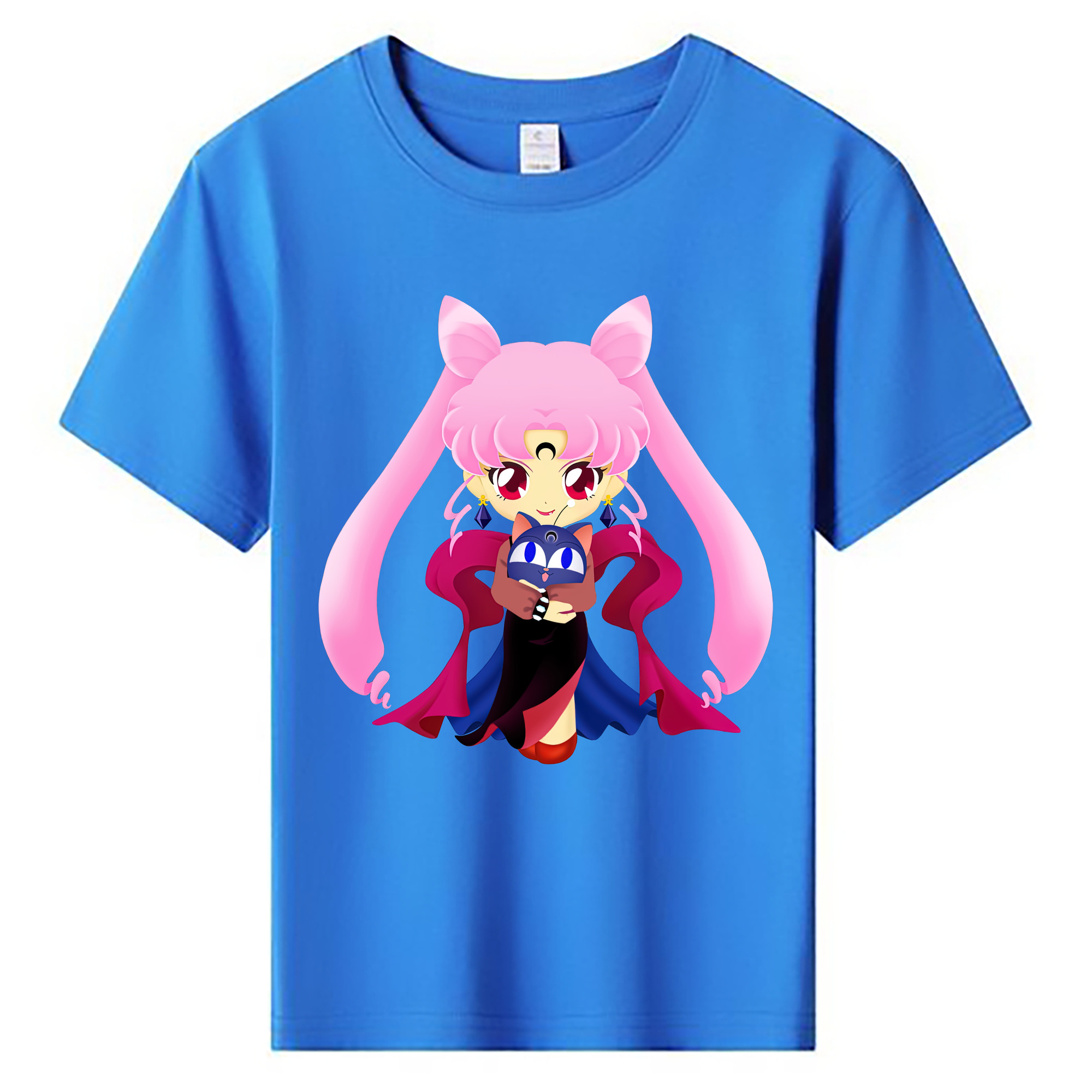 （画像用） 美少女戦士セーラームーン ちびうさ Sailor Moon Chibiusa Tsukino Usagi Small Lady Serenity 綿100％キッズTシャツ（フロントプリント）